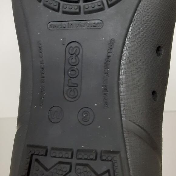 Crocs Jayna Ballet Flats Patent Cap Toe Black Womens 9 Comfort Minimalist Ballet - Picture 10 of 10